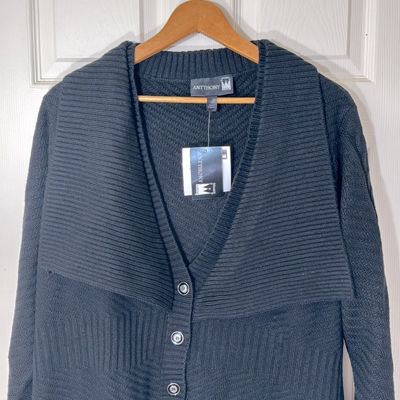 NWT Black Long Stylish Cardigan Great for Dresses Plus Size 2X - Picture 3 of 10